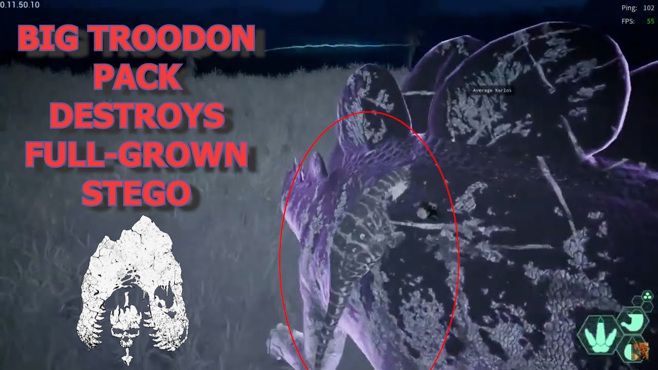 Trodoon pack kill a full grown Stegosaurus - The Isle Evrima