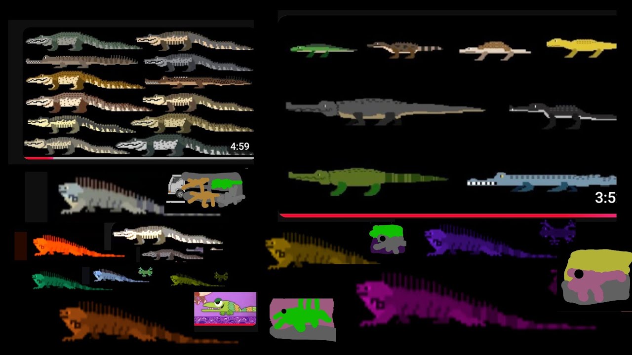 HD crocodillians like alligators, iguanas, crocodiles, gharials and more 