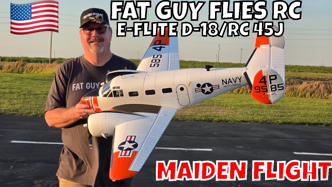 E-FLITE D-18/RC 45J: ПЕРВЫЙ ПОЛЕТ! от FGFRC #авиация #радиоуправляемыесамолеты