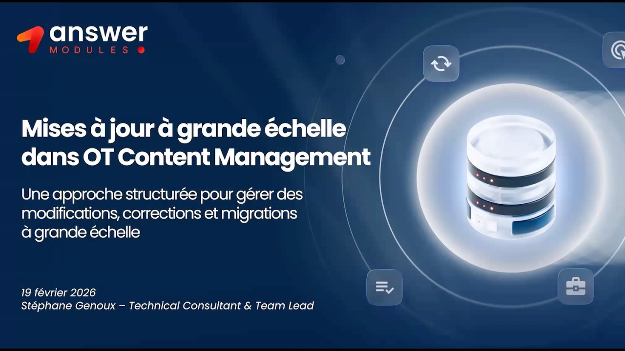 Mises à jour à grande échelle dans Content Management