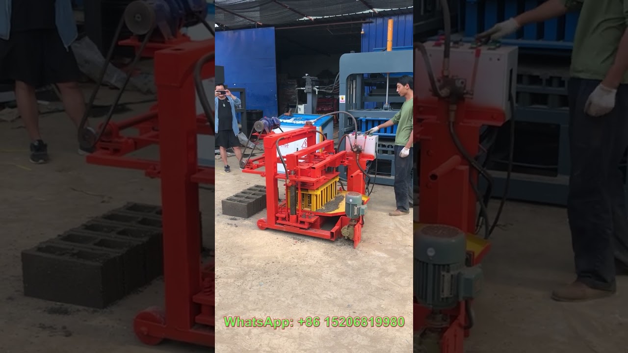 small hydraulic movable egg laying concrete hollow block making machine in africa