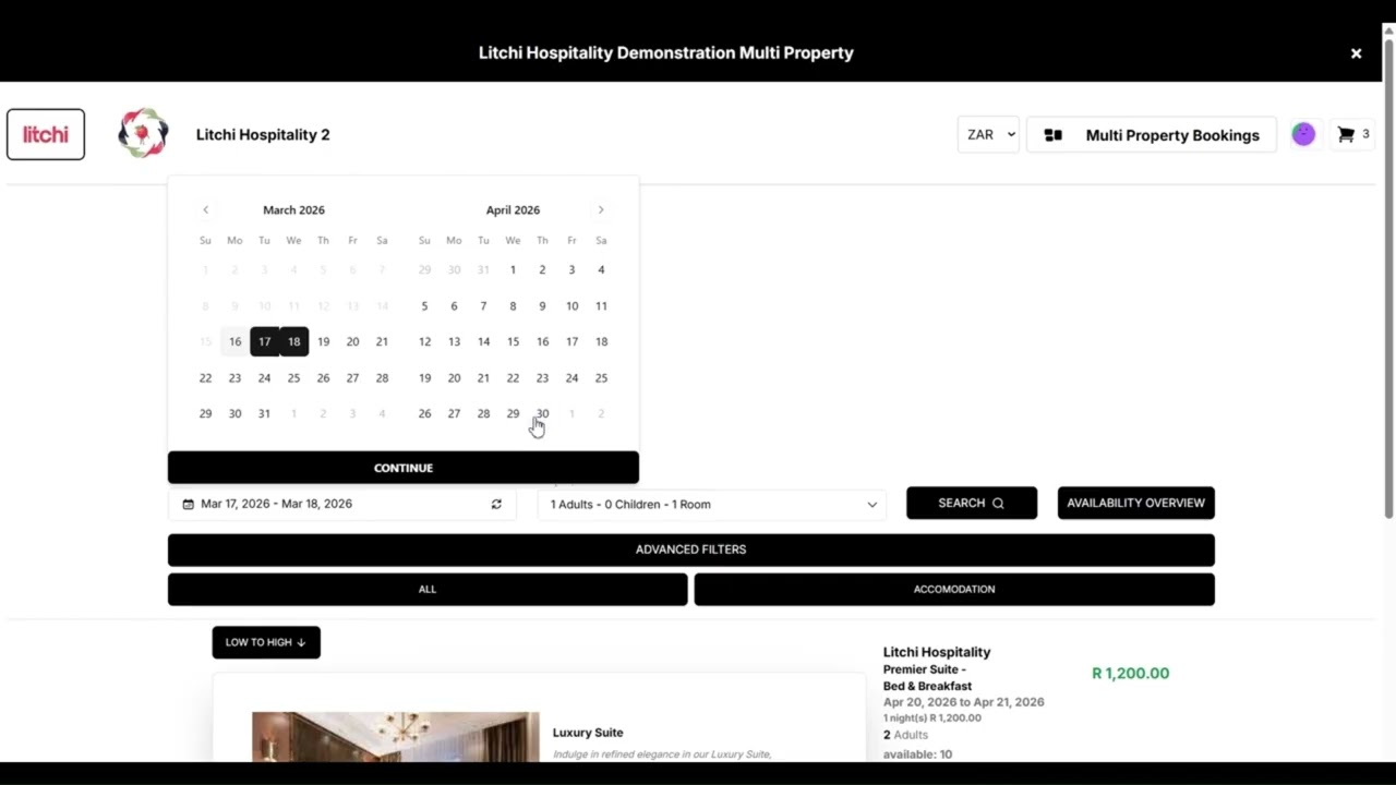 Multi Property Booking Engine