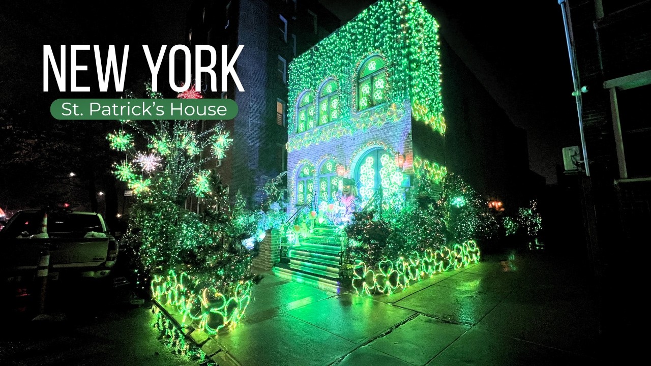 La Casa de San Patricio Más Increíble de Brooklyn 🇺🇸🍀 | New York a Pie (Con relatos) 4K 60 fps