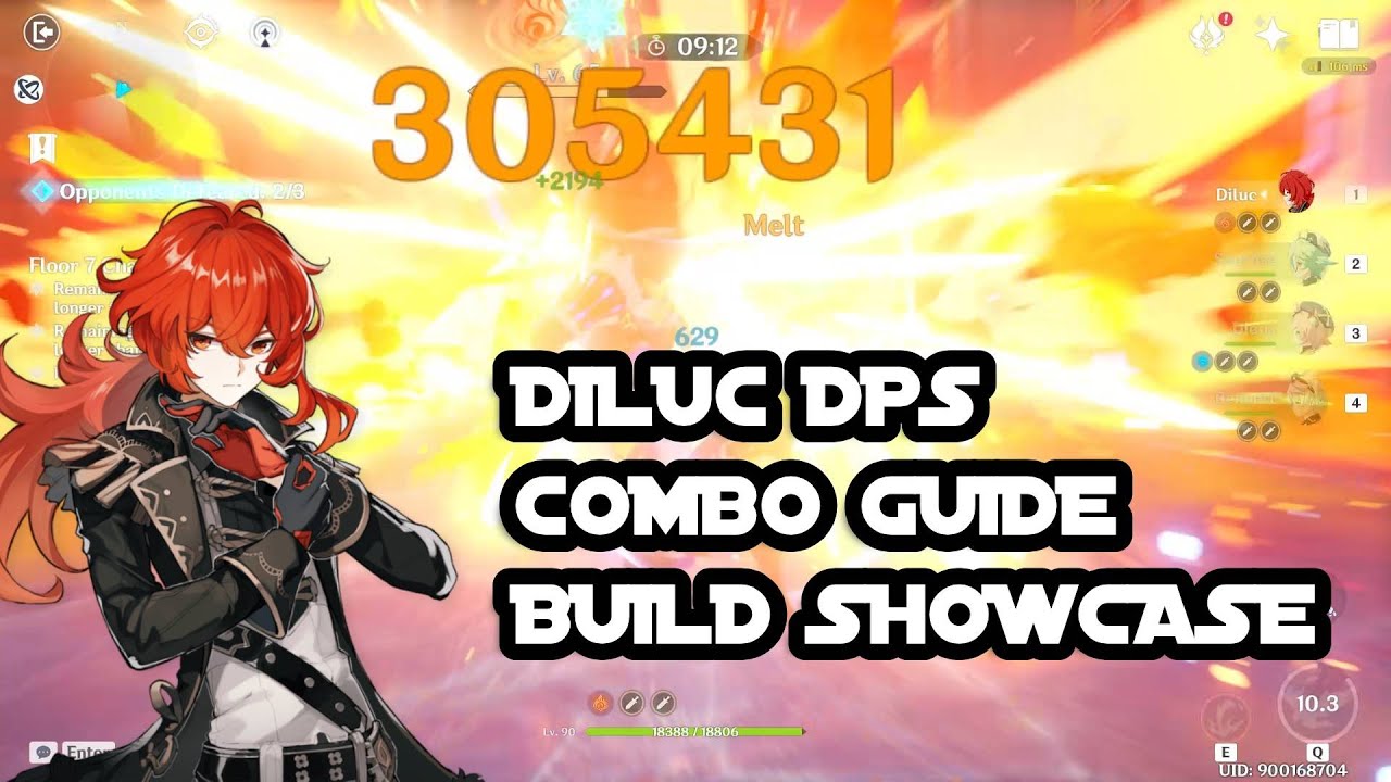 Diluc DPS Guide | Complete Build Showcase | Combo Tutorial - Genshin Impact
