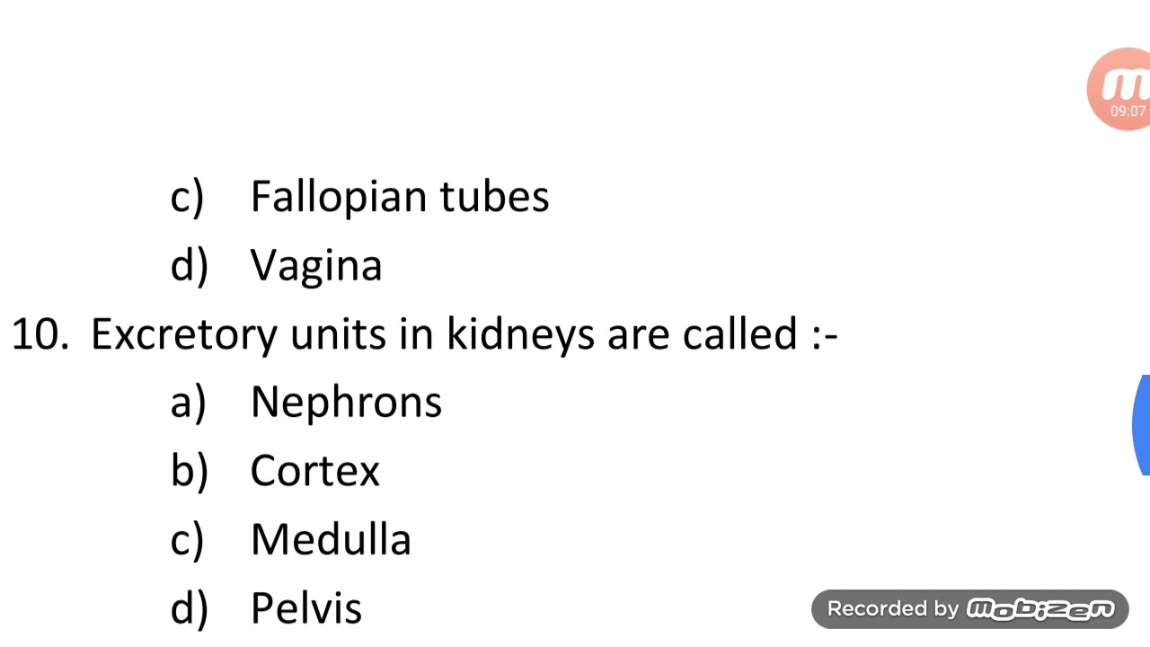 Anatomy physiology Live mcqs class part 01