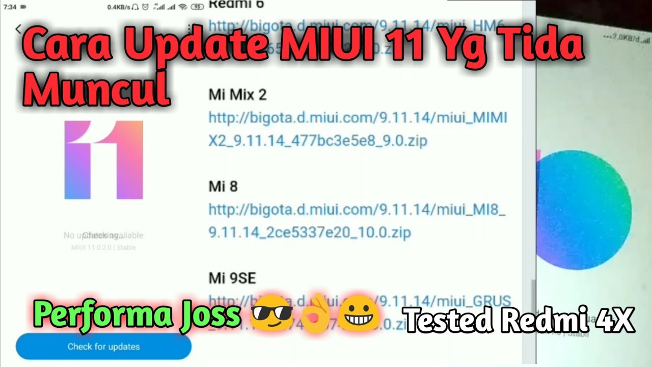 Update MIUI 11 Performa Baik Global Stable | Memunculkan Update MIUI Yang Hilang Redmi 7,4x,4x,6a