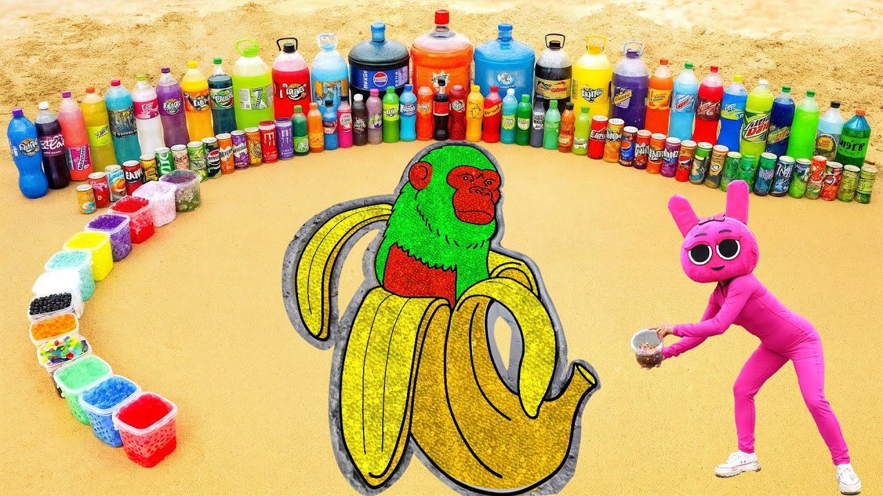 EXPERIMENT: How to make Chimpanzini Bananini with Cement, iPhone 16 vs Samsung vs Pepsi and Mentos