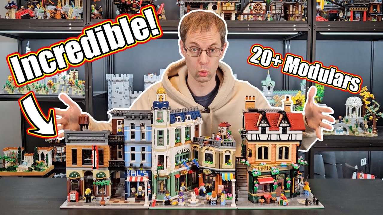 Сочетание торговой улицы с другими модульными конструкторами Lego.