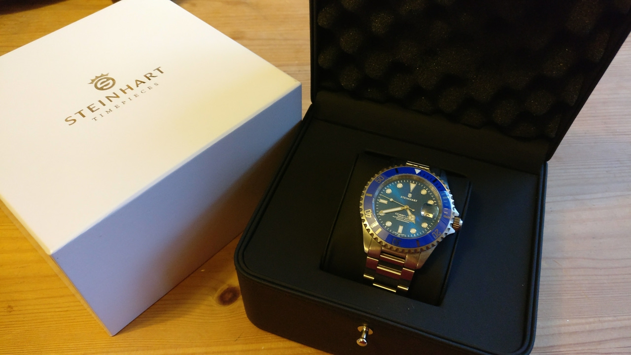 Steinhart ocean one premium watch. Automatic. unboxing mini review.