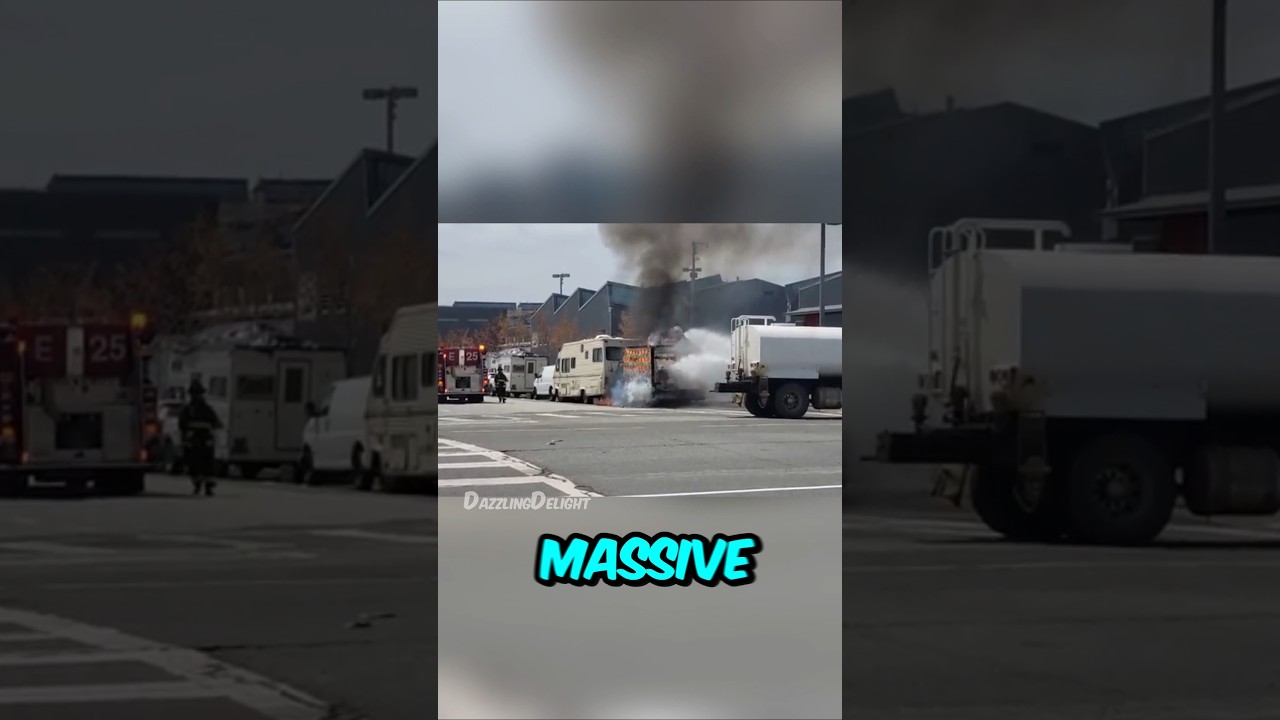 Firefighting Plot Twist 🚒💦: Water Tanker Steals the Show! #facts