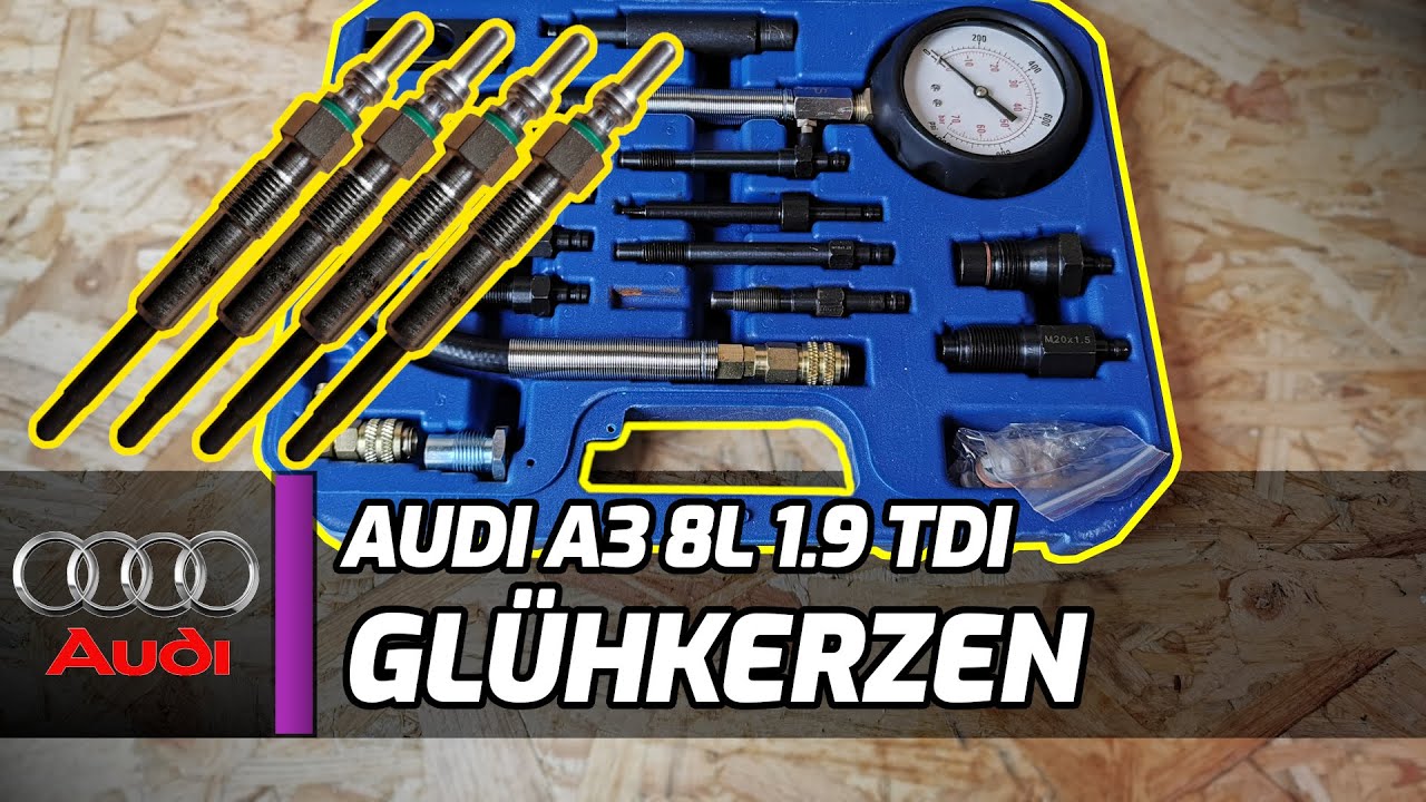 Audi A3 8L 1.9 TDI ASZ | Neue Glühkerzen + Kompression messen! Was geht noch? 👨‍🔧 [ Skoda VW Seat ]
