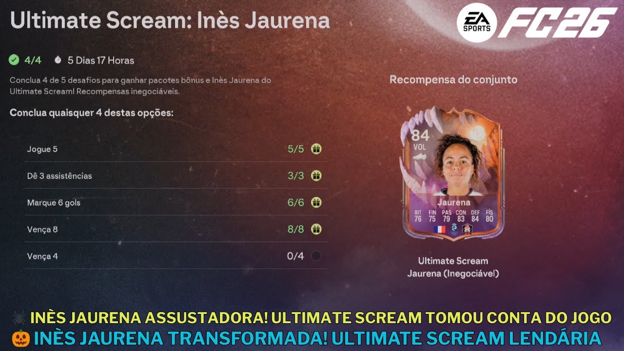 💀 ELA SURGIU DAS SOMBRAS! Inès Jaurena Ultimate Scream É MONSTRUOSA | FC 26