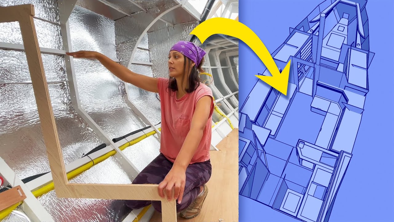 Epic Boat Interior Build ⛵️ Ep36 – 3D Modeling, Designing & Carpentry
