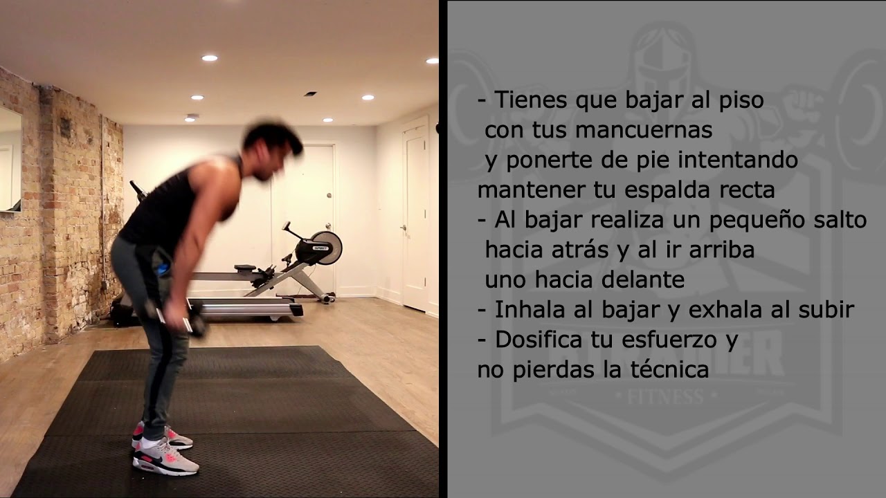 stand up with dumbells, ponerse de pie con mancuernas
