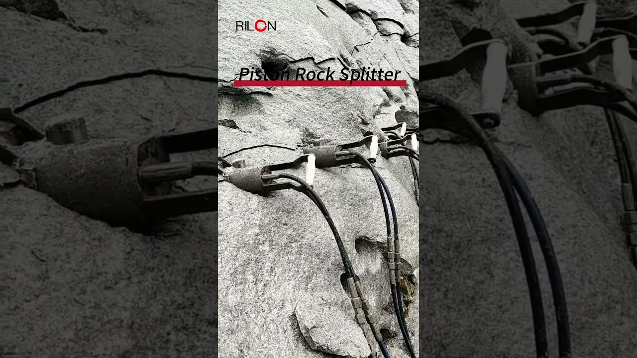 Rock splitter works for 5 seconds, and the hard rock breaks down instantly