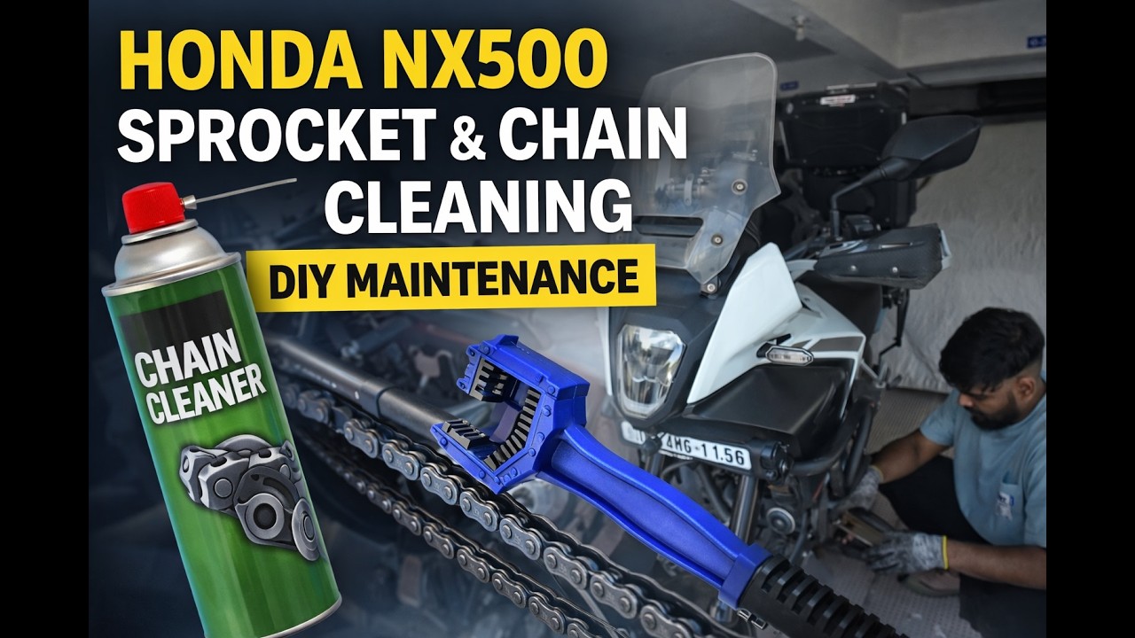 Honda NX500 Front Sprocket Cleaning | Step-by-Step DIY Chain Maintenance