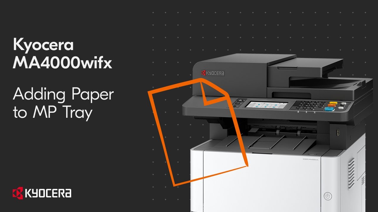 Kyocera MA4000WIFX Adding Paper to MP Tray