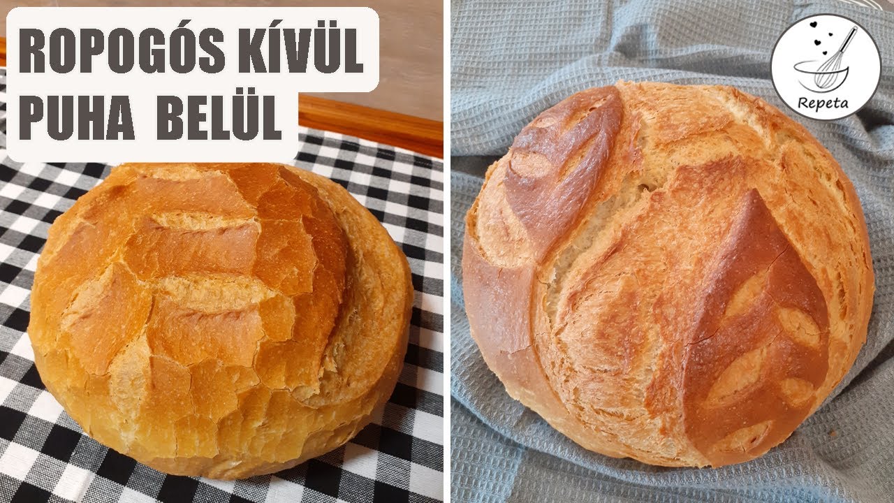 Pihe-puha, cserepes h&eacute;j&uacute; feh&eacute;r keny&eacute;r 🍞 l&eacute;p&eacute;sről l&eacute;p&eacute;sre