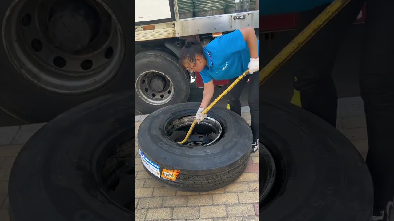 Truck Puncture Tire Replacement Outdoor Rescue!