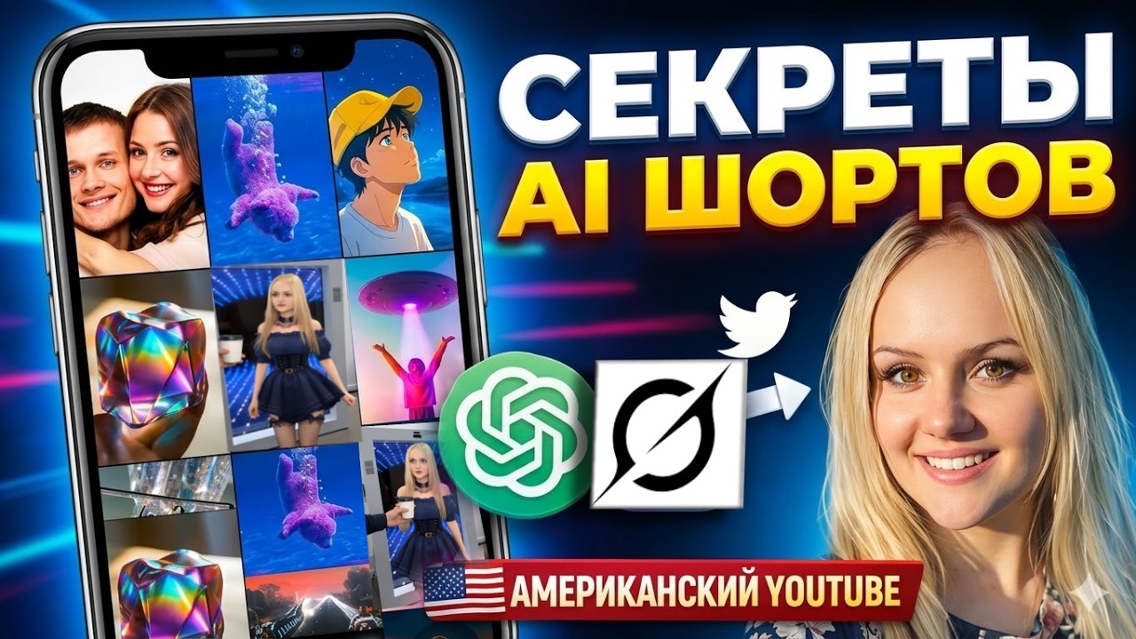 Как создать вирусные YouTube Shorts с ChatGPT и Grok бесплатно (Aмериканский YouTube)