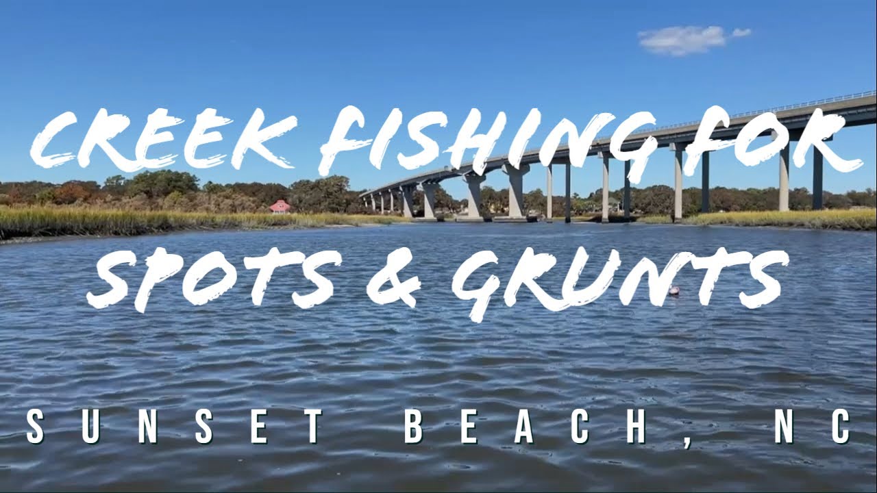 Saltwater Fishing in a Jon Boat at Sunset Beach Causeway | Catching Spot & Grunt in NC Creeks