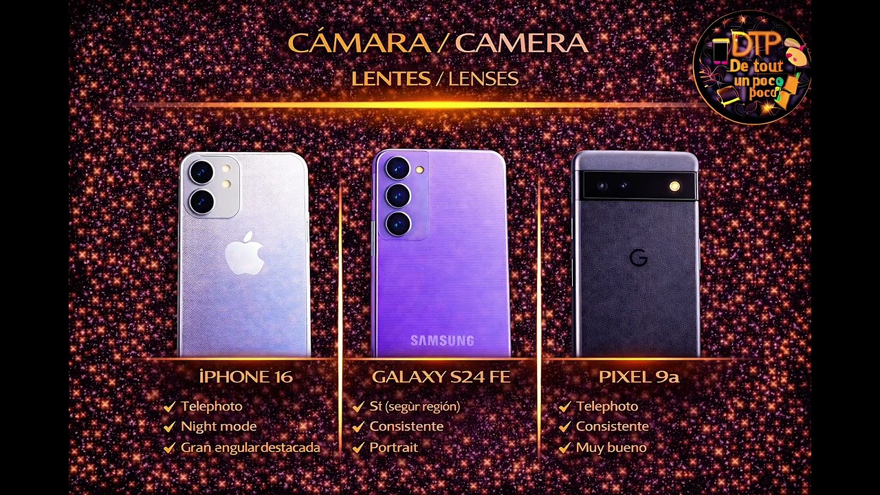 [Comparativa Visual] 📊 iPhone 16 vs Galaxy S24 FE vs Pixel 9a | &iquest;Cu&aacute;l elegir en 2026?
