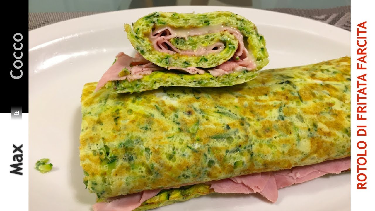 Rotolo di FRITTATA con Zucchine FARCITA con Prosciutto e Formaggio