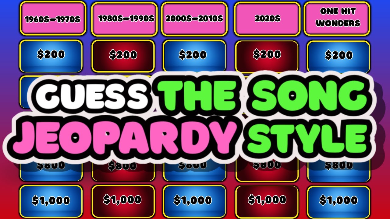🎵 Угадай песни | Музыкальная викторина Jeopardy: 60-е–70-е, 80-е–90-е, 2000-е–2020-е и хиты одног...