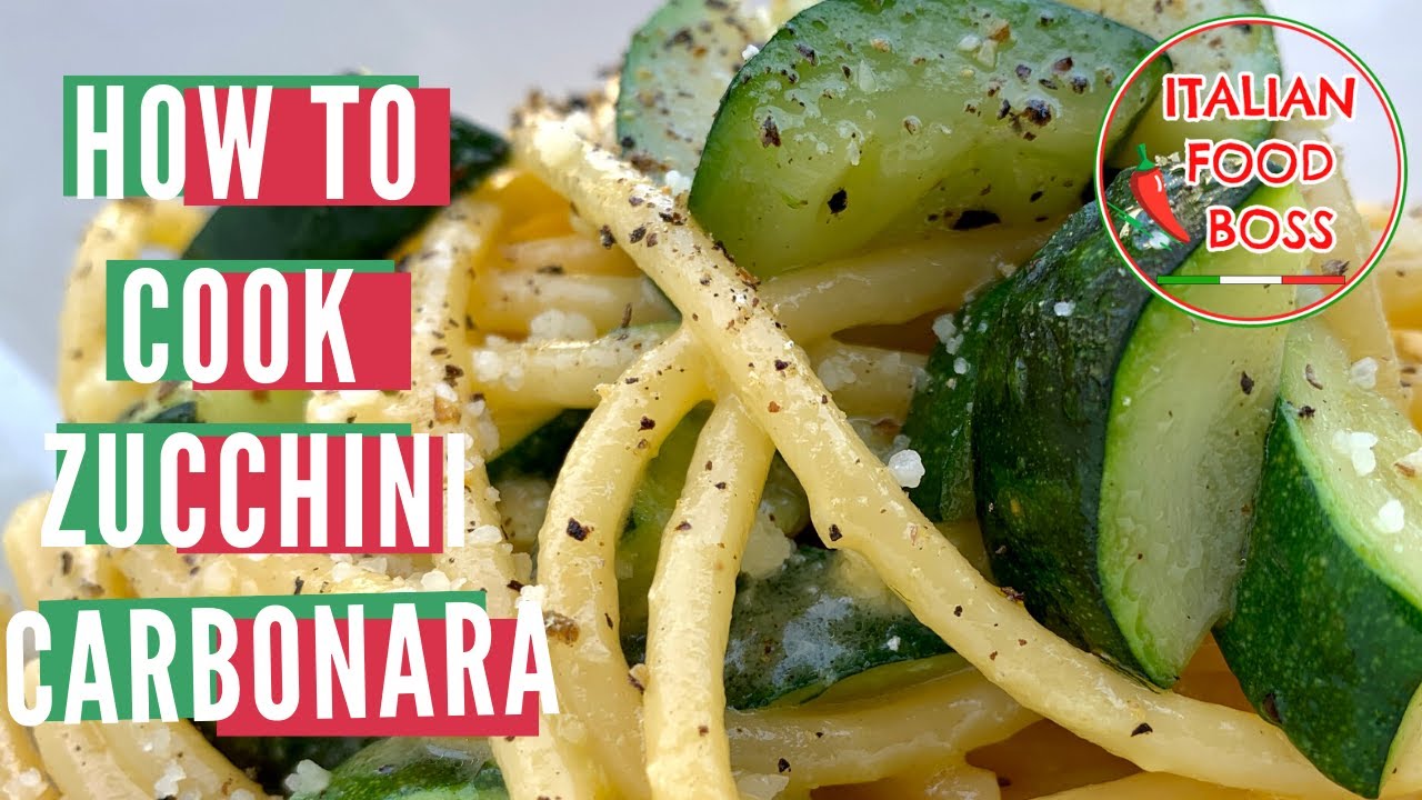 How to cook Zucchini Carbonara - Italian Carbonara Pasta - VEGETARIAN!