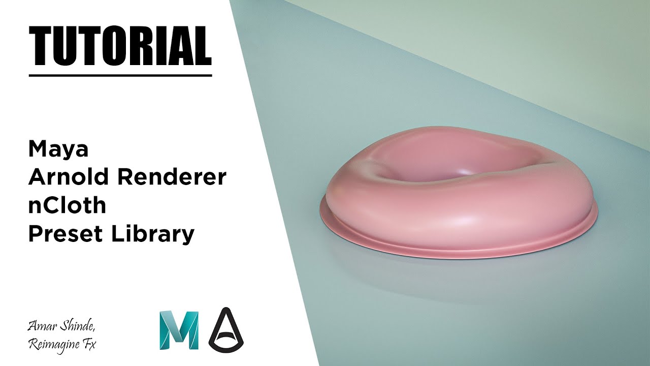 nCloth Preset Library In Maya And Arnold Renderer - Tutorial