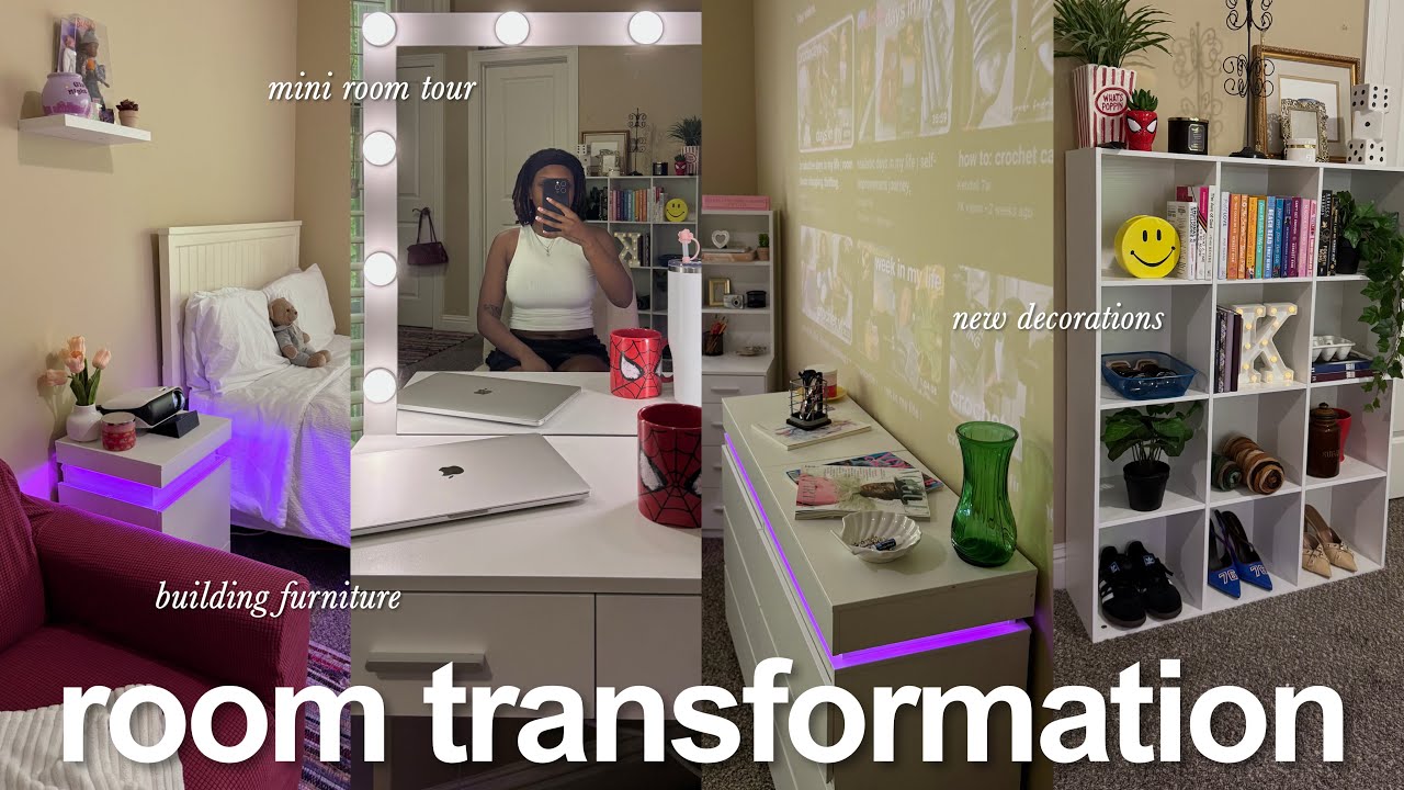 room transformation pt. 1 | building furniture, new decorations, mini room tour, & more