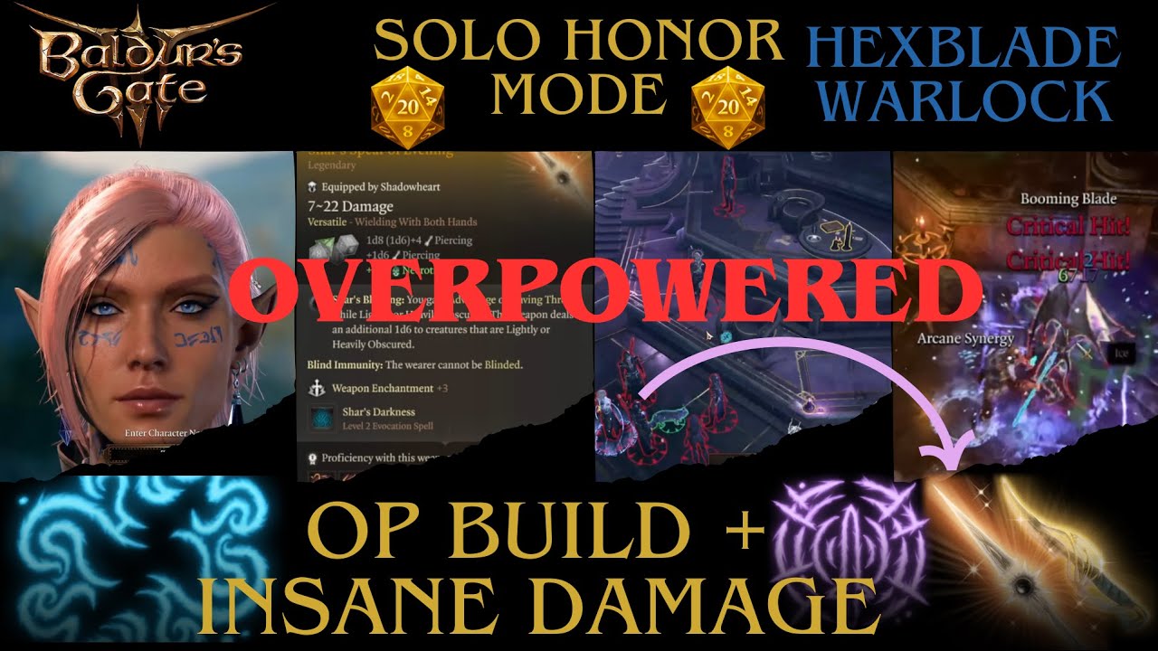 BG3: Solo Honor Mode Warlock Build | Combat Focused Gameplay and Commentary | Baldur's Gate 3 Guide
