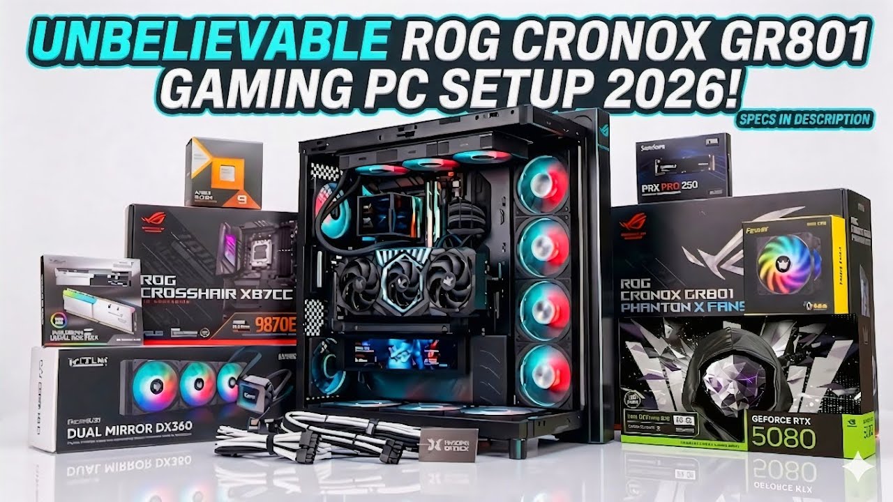 UNBELIEVABLE! ROG HYPERION GR801 GAMING PC SETUP! | AMD R9 9950X3D + RTX 5080 | X870E DARK HERO