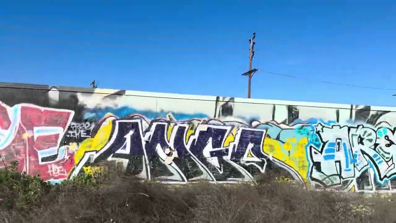 San Fernando valley train track graffiti 2026