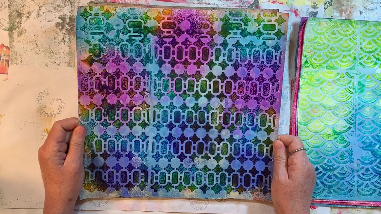 Mixed Media May! - Tranforming Ugly Scrapbook Paper!