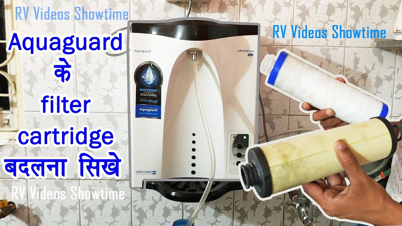 How to change Crystal Plus UV aquaguard filter candle, How to replace and set up aquaguard cartridge