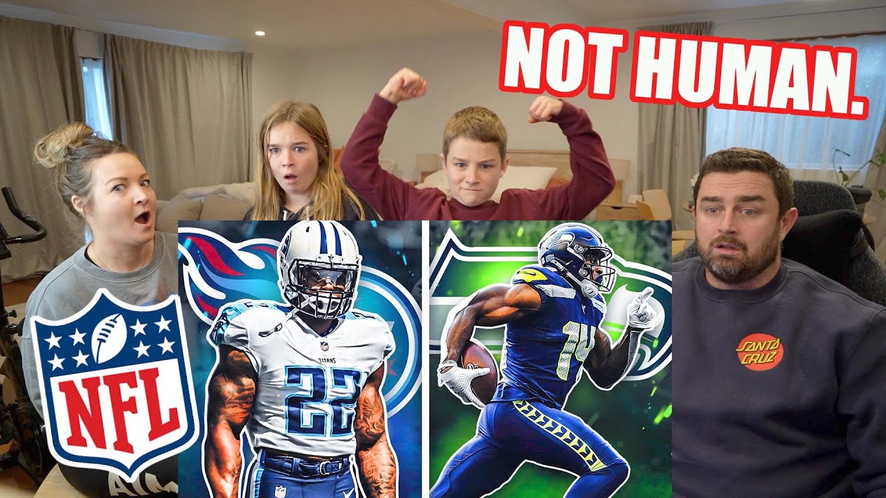 Family of Rugby Fans Reacts to The 10 BIGGEST FREAKS OF NATURE in The NFL! Are Aliens Here Now?