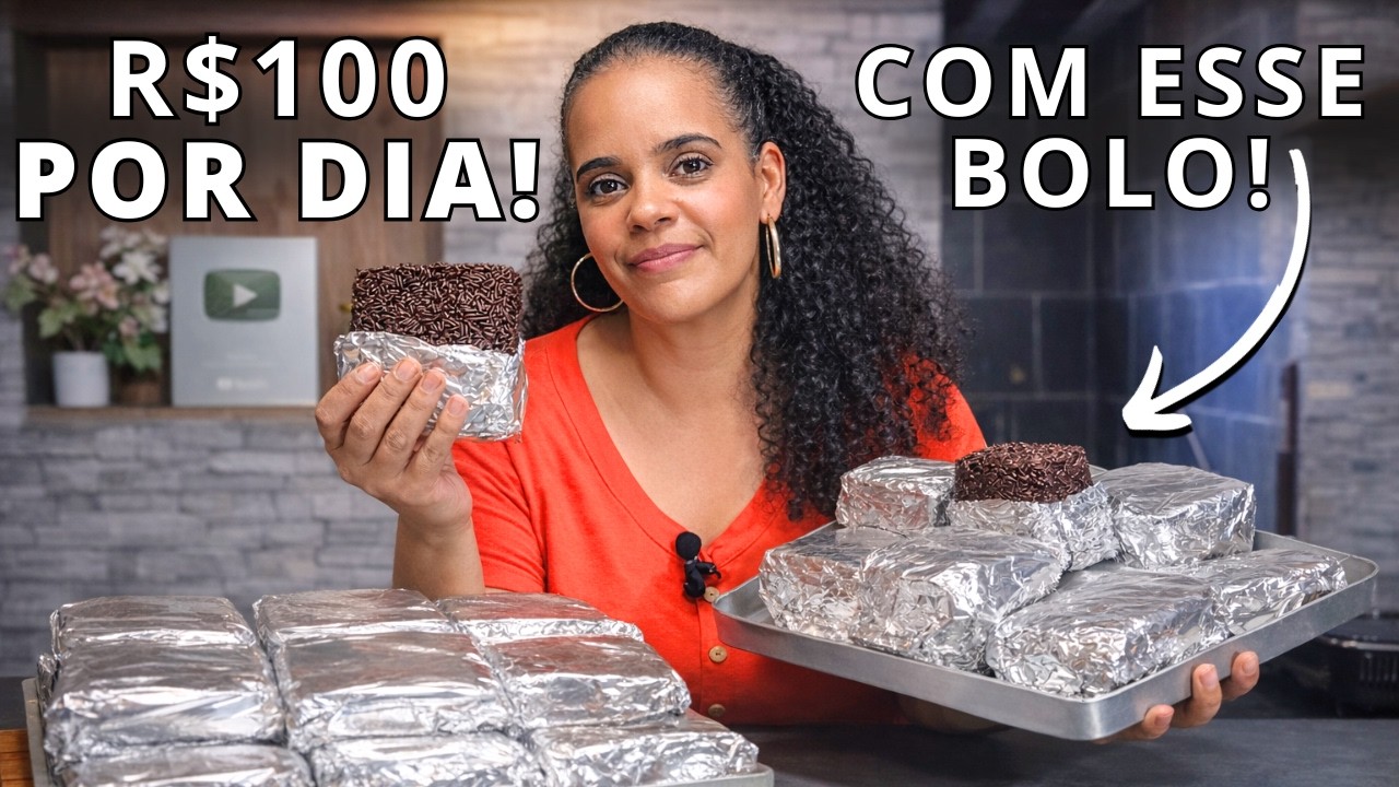 O BOLO QUE NUNCA PARA DE VENDER: Bolo gelado de chocolate [R$100 por dia]
