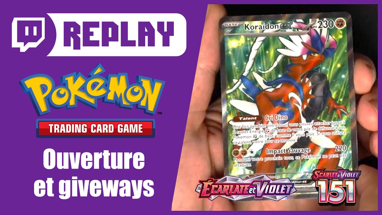 Pokémon TCG : 151 Violet et Ecarlate, ouverture et giveways