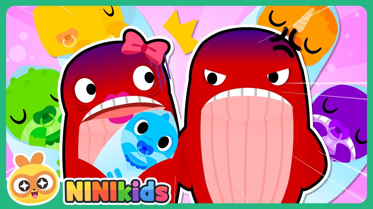 The mother whale gave birth to a baby! | Whale, dolphin, blue whale | Baby whale | Expression play