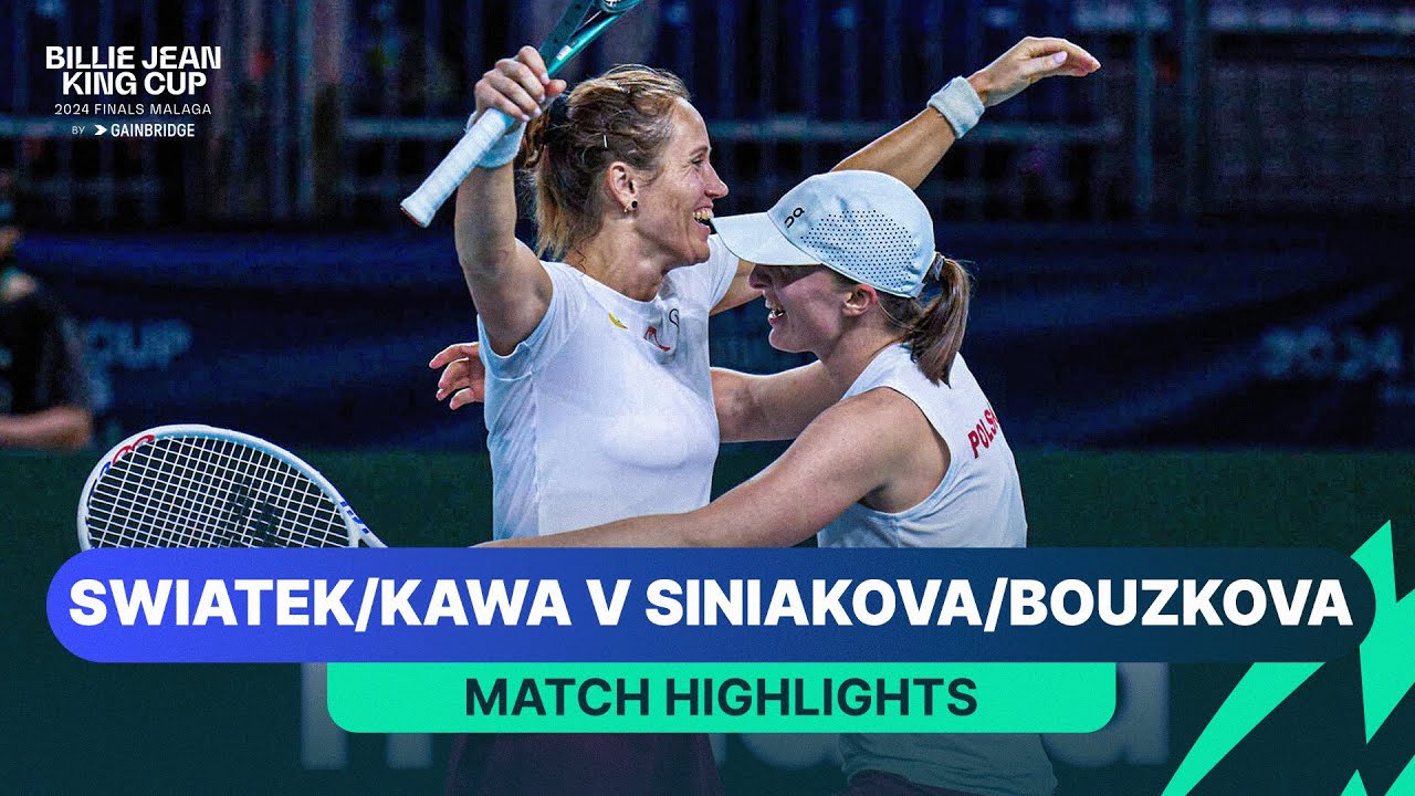 Iga Swiatek/ Katarzyna Kawa v Marie Bouzkova/Katerina Siniakova | Poland v Czechia Match Highlights
