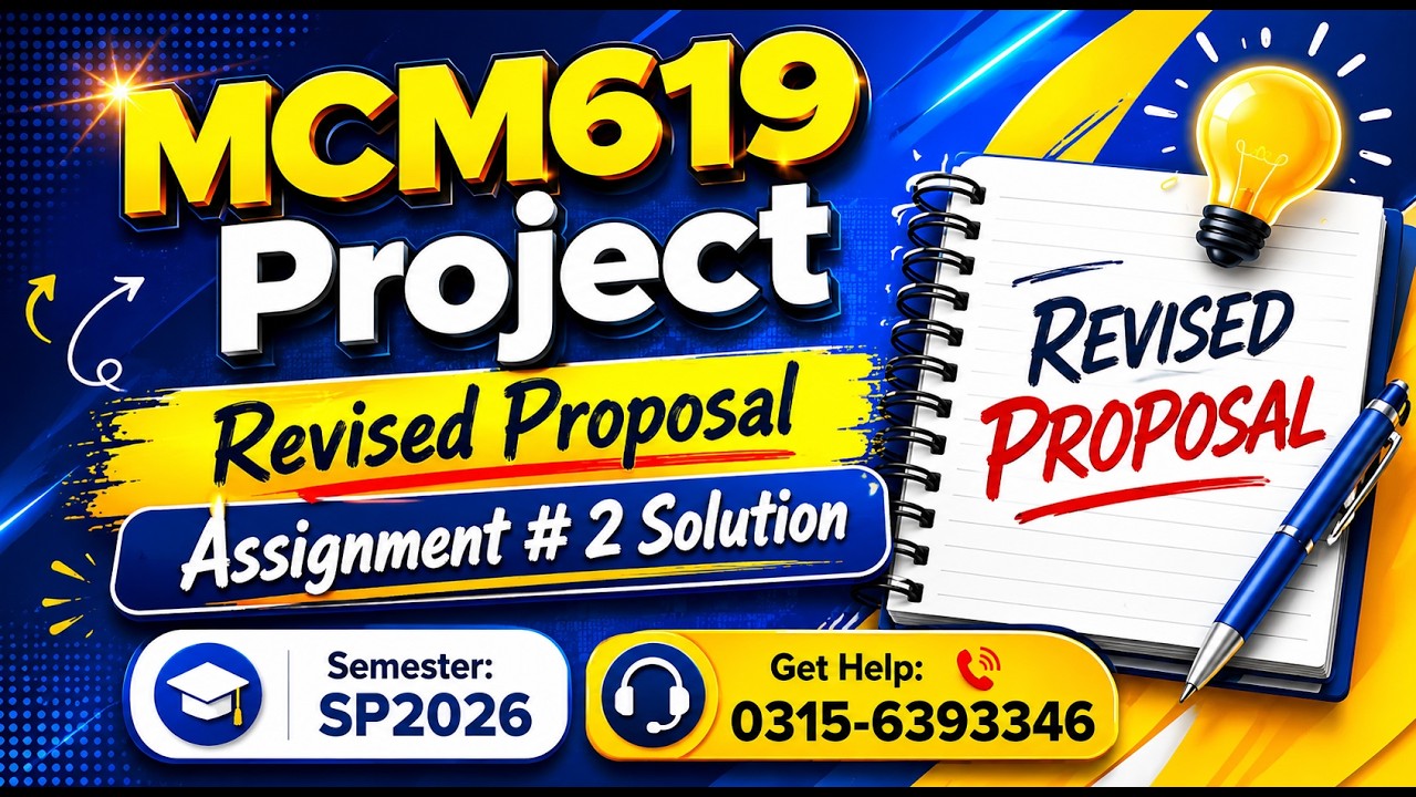 MCM619 Assignment 2 Solution 2026 || MCM619 Project || #mcm619 #project #solution