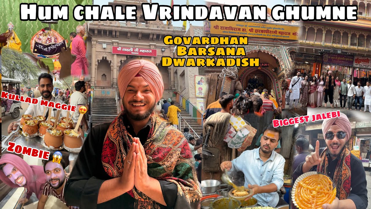Chale Vrindavan ghumne 😍dost zombie ban gayey😱 biggest jalebi in mathura 🧐????