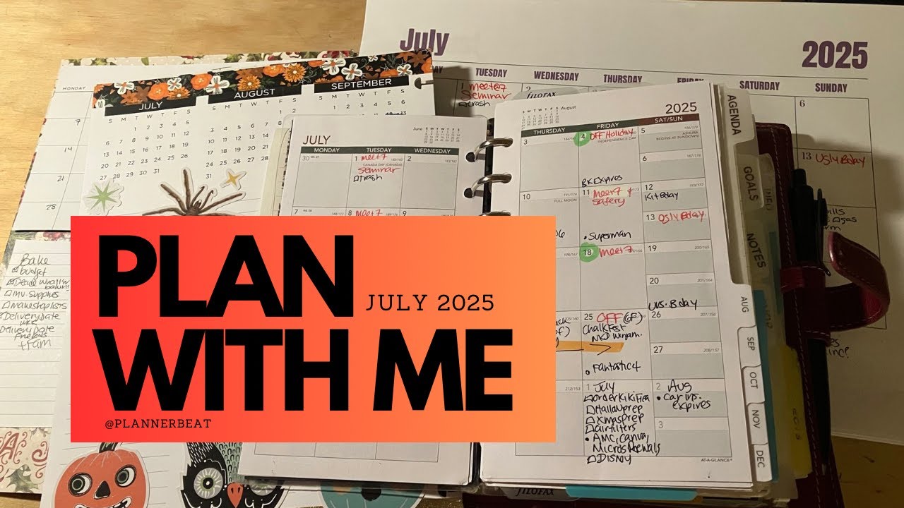 Июль в кольцах | План Filofax на июль 2025 г. со мной | Настройка нескольких планировщиков | План...