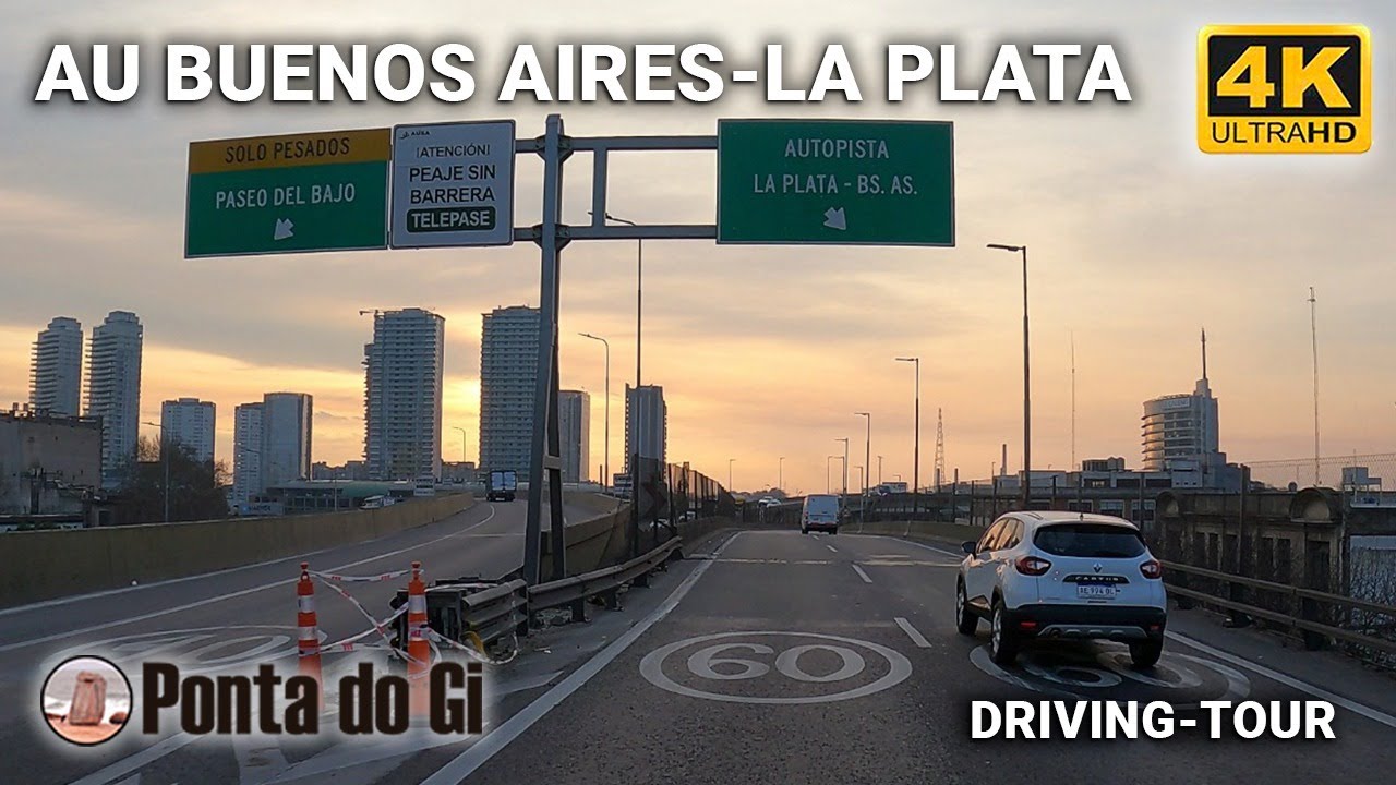 【4K】Camino BUENOS AIRES - LA PLATA -100 % completo sin cortes- #driving TOUR virtual 2022 -ARGENTINA