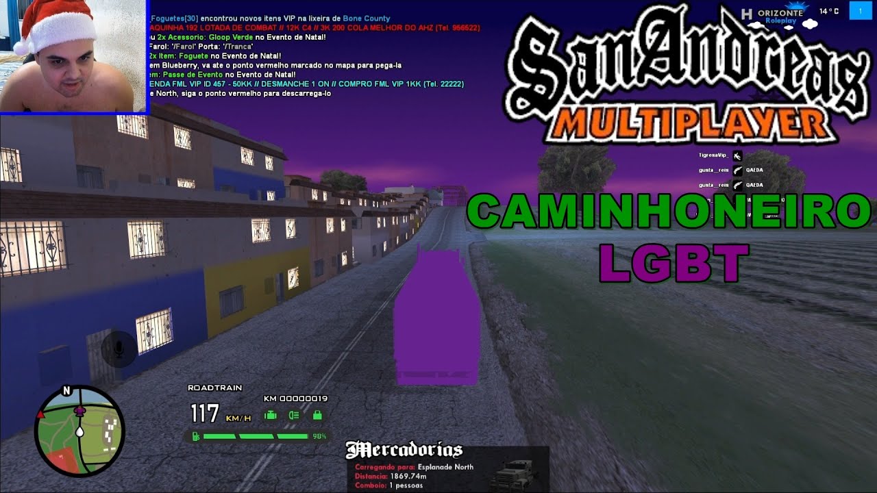 GTA SAN ANDREAS ONLINE SAMP #02 - Virei Caminhoneiro LGBT & Troquei A Skin Do Personagem 🤠