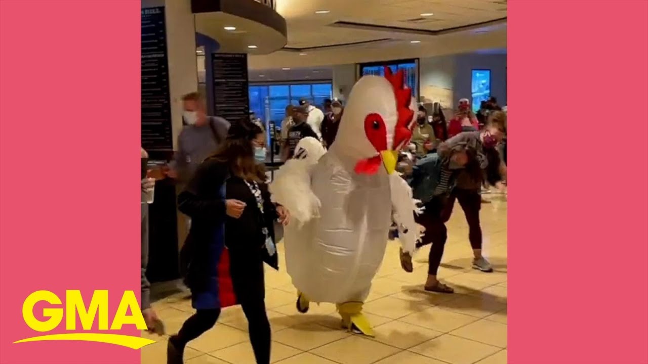 Dance party breaks out in an airport terminal at the San Diego International Airport | GMA