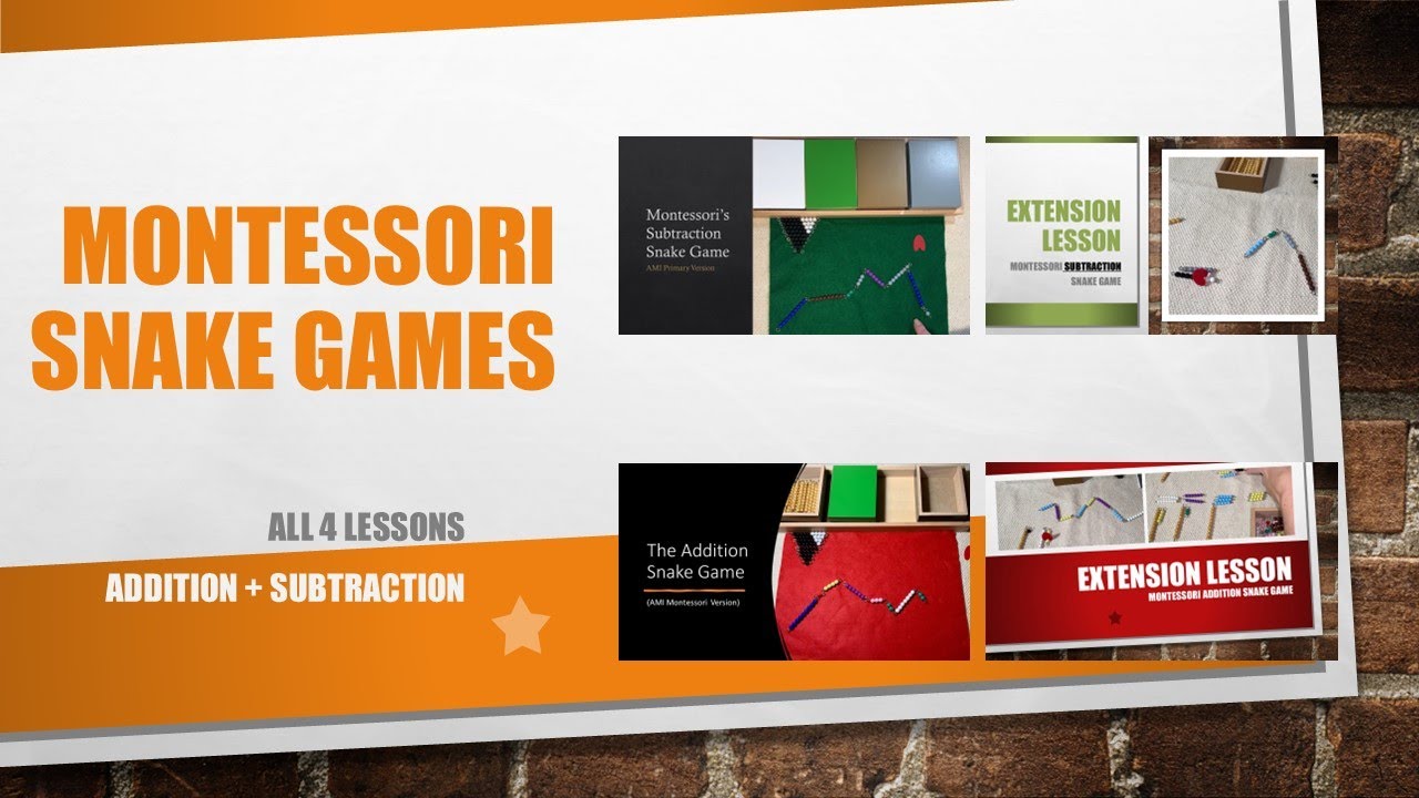 Quick Reference Guide for ALL Primary Montessori Snake Games (Add, Subtract, 2x2, Control of Errors)