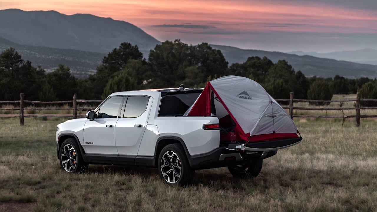 Camping In The Bed Of The Rivian R1T