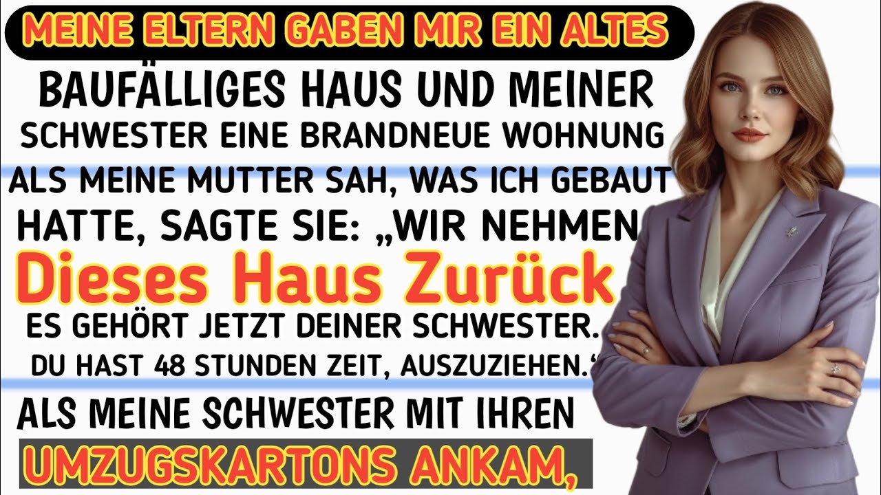 Meine Eltern gaben mir ein altes, baufälliges Haus und meiner Schwester eine Wohnung – wir wussten 